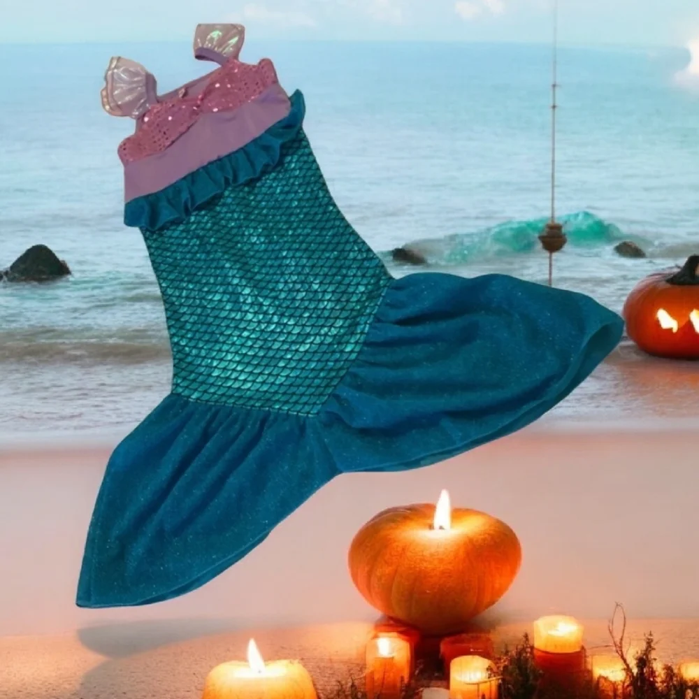 Mermaid 🧜‍♀️ Halloween costume BLFUELYMOST size Med 7/8 blue purple cute